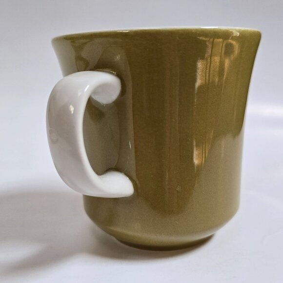 Vintage Mikasa Olive Green Apple Pie Ceramic Cera Stone Cup & Set D1450 - Picture 6 of 10